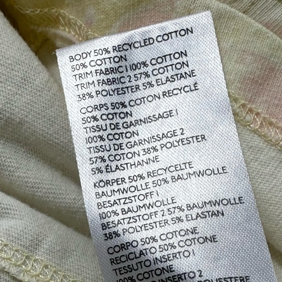 Pilco Anthropologie Light Yellow Floral Tank Puff Sleeve Detail Size XS - Picture 12 of 12